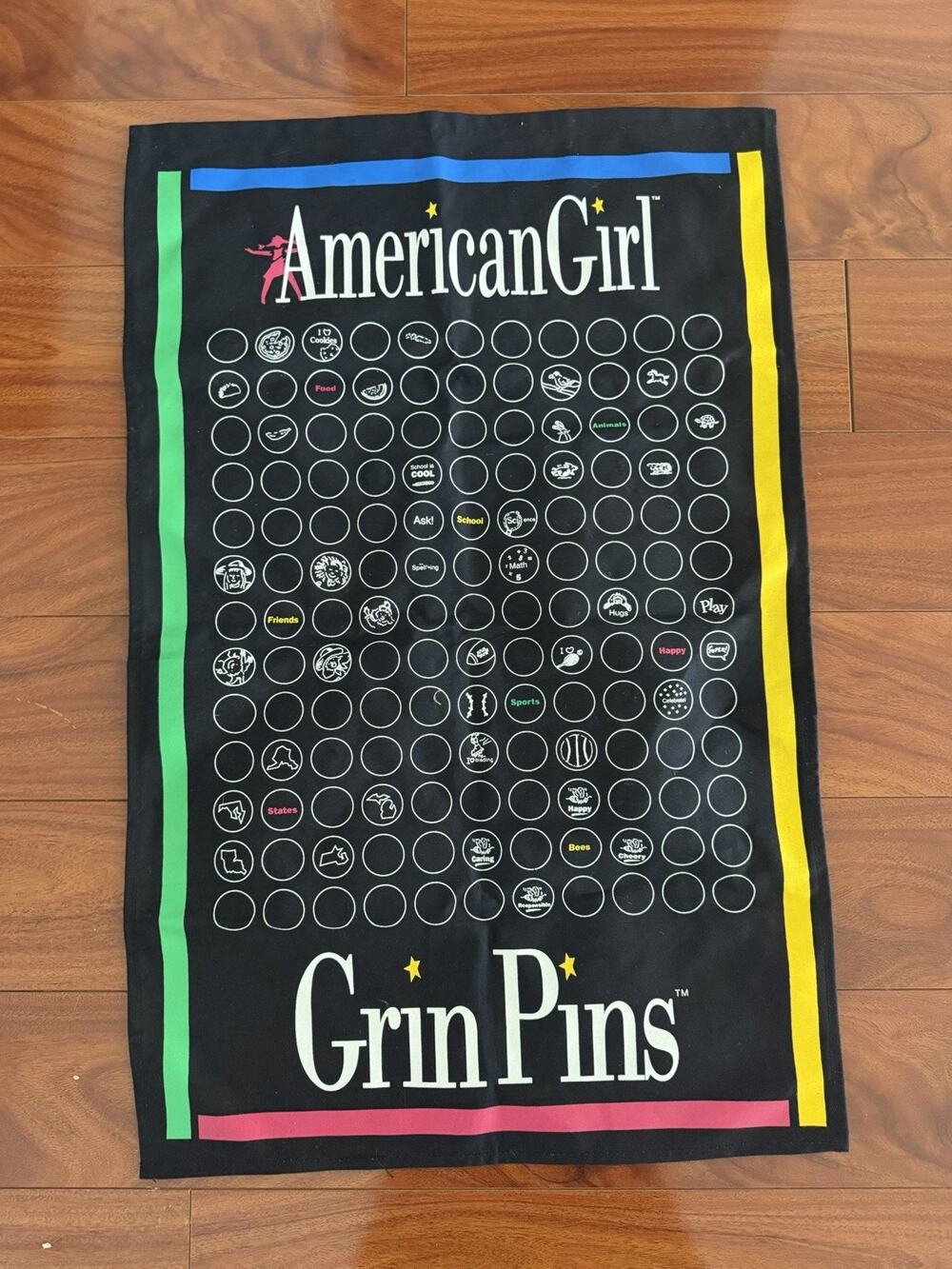 American Girl Grin Pins Banner - Vintage - Excellent Condition - No Pins